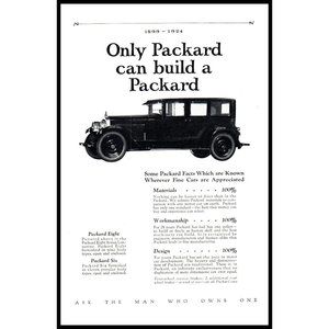 1924 Packard Sedan 25th Anniversary Vintage Print Ad Eight Six Wall Art Photo